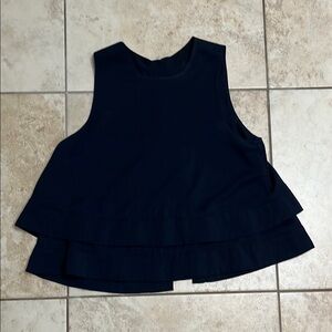 Elegant Navy Sleeveless Top